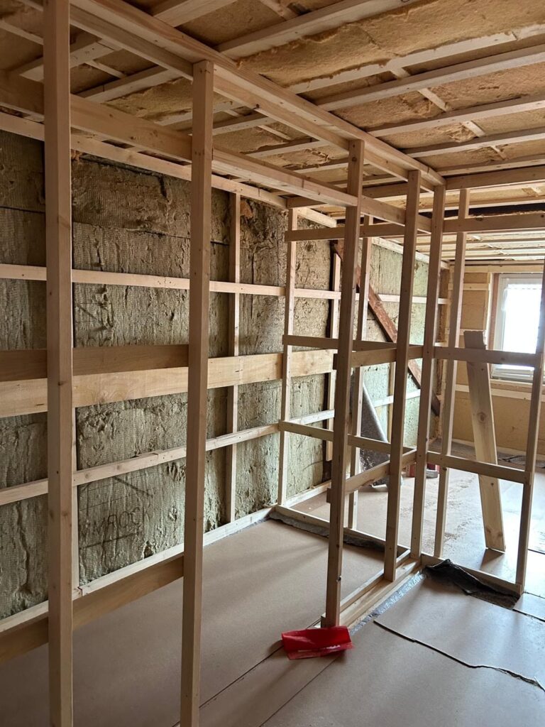 Wände aus Holzständern